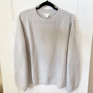 NWOT H&M Gray Oversized Crewneck Sweater Sz L